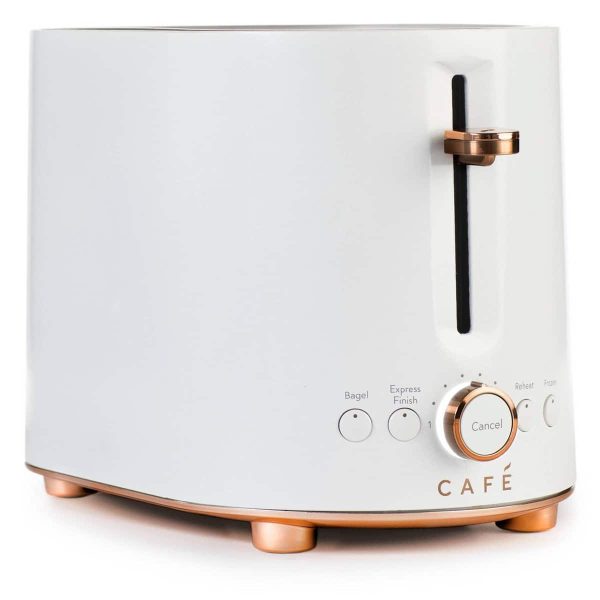 Café Express Finish 2 Slice Metal Toaster White - Image 3