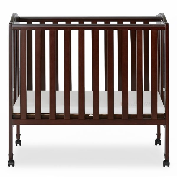 , 2 in 1 Folding Portable Crib Espresso - Image 10