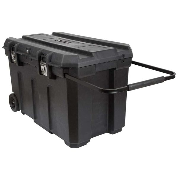 37-in Black Plastic Wheels Lockable Tool Box