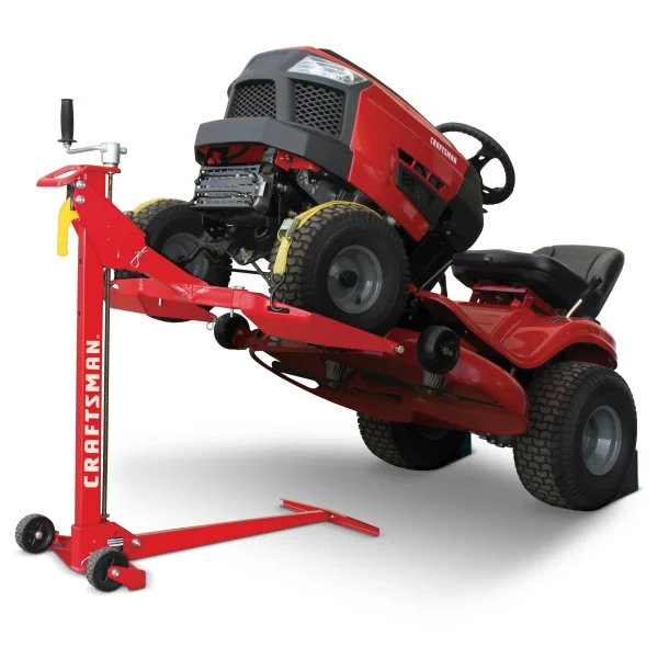 Lift for Riding Mower   Front-Load Capacity of 500 lbs, 24-in Height, Compatible with Most Garden Tractors and ZTR Mowers