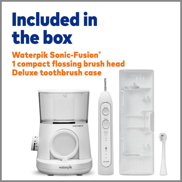 Waterpik Sonic-Fusion 2.0 Flossing Toothbrush, Electric Toothbrush   Water Flosser Combo, White - Image 9