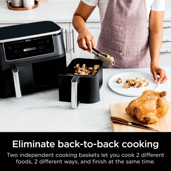 Foodi 6-in-1   10-Qt. 2-Basket Air Fryer with DualZone Technology- Air Fry, Roast   More - Image 5