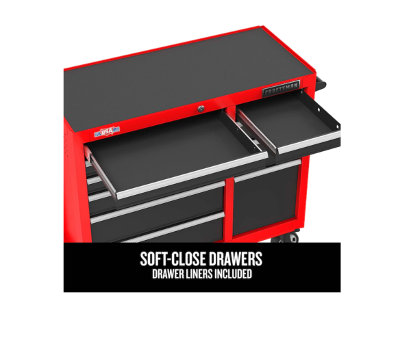 CMST98273RB 2000 Series 52-in W x 37.5-in H 10-Drawer Steel Rolling Tool Cabinet (Red) - Image 2