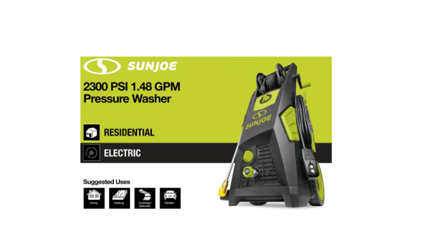 Sun Joe SPX3501 2300 Max PSI 1.48 GPM Brushless Induction Electric Pressure Washer with Hose Reel - Image 10
