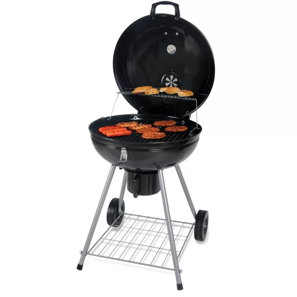 Mr. Bar-B-Q 22.17-in W Black/Porcelain Kettle Charcoal Grill - Image 11