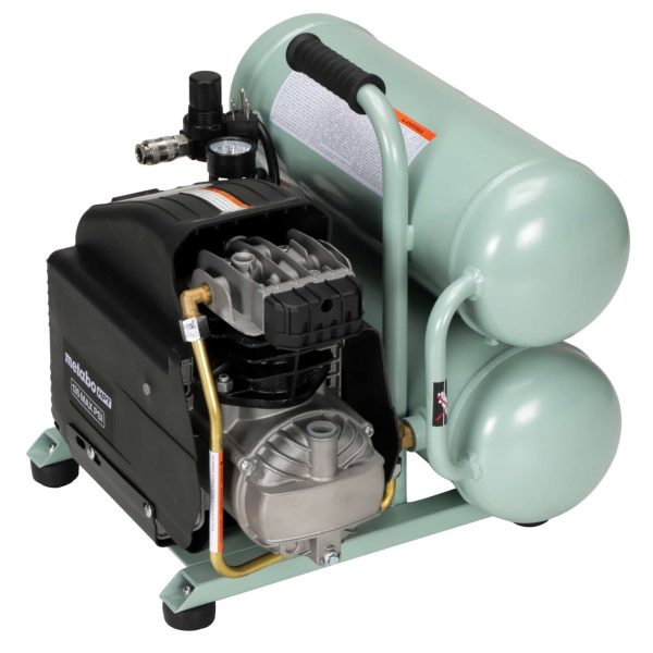 Metabo HPT 4-Gallon Single Stage Portable Corded Electric Twin Stack Air Compressor - Image 6