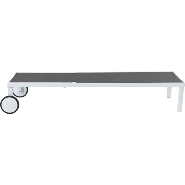 Mod Furniture Peyton White/Gray Metal Frame Stationary Chaise Lounge Chair(s) with Gray Sling Seat - Image 8