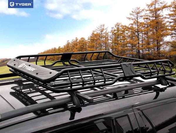 Tyger Auto TG-RK1B942B Heavy Duty Roof Mounted Cargo Basket Rack | L57.5  x W41.7  x H6.3 - Image 5
