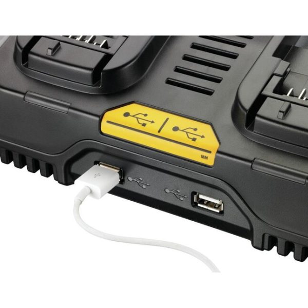 12/20V  Charging Station/Dual Charger for Jobsite (DCB102) , Black - Image 4