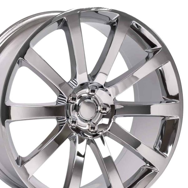 20 9 Wheel Fits Dodge, Chrysler   300 SRT Style Chrome Rim, Hollander 2253   SET