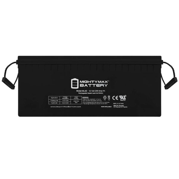 12V 200Ah 4D SLA AGM Battery Replacement for Solar Systems