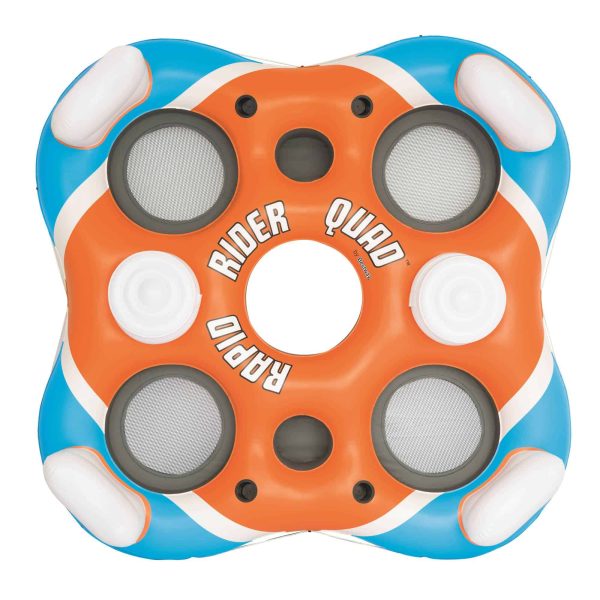 101 Inch Rapid Rider 4-Person Floating Raft and  Boat Oars - Image 2
