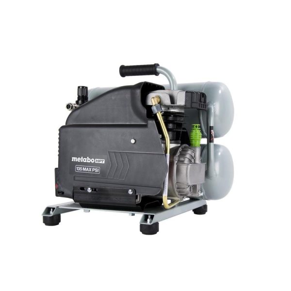 Metabo HPT 4-Gallon Single Stage Portable Corded Electric Twin Stack Air Compressor - Image 2