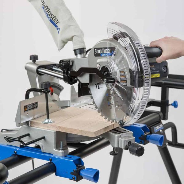 DELTA ShopMaster 12-in 15-Amp Single Bevel Sliding Compound Corded Miter Saw with Laser Guide - Image 2