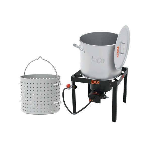 LoCo COOKERS 1-Burner Propane 20-lb Cylinder Electronic Stainless Steel Jet Cooker