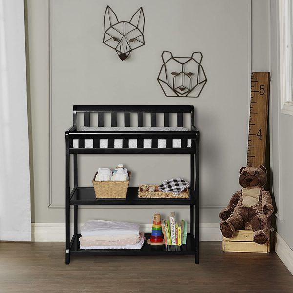 Ashton Changing Table, Black , 34x20x40 Inch - Image 4