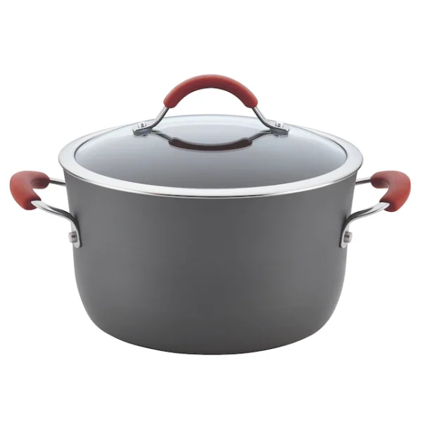 Ray 87630 12pc Cucina Piece Hard-Anodized Cookware Set, Red - Image 6