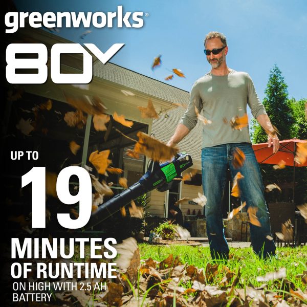 PRO 80V Brushless Leaf Blower W/2.5 Ah Battery, 2404602 - Image 4
