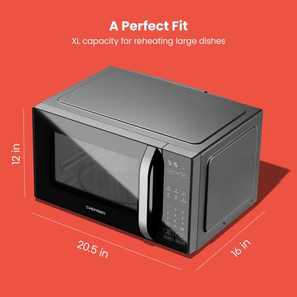 MicroCrisp Microwave + Crisper, 1.1 Cu ft, 1800W Max, Black, New - Image 8