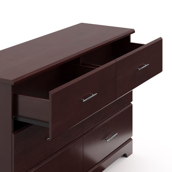Brookside 6 Drawer Modern Double Dresser Espresso - Image 10