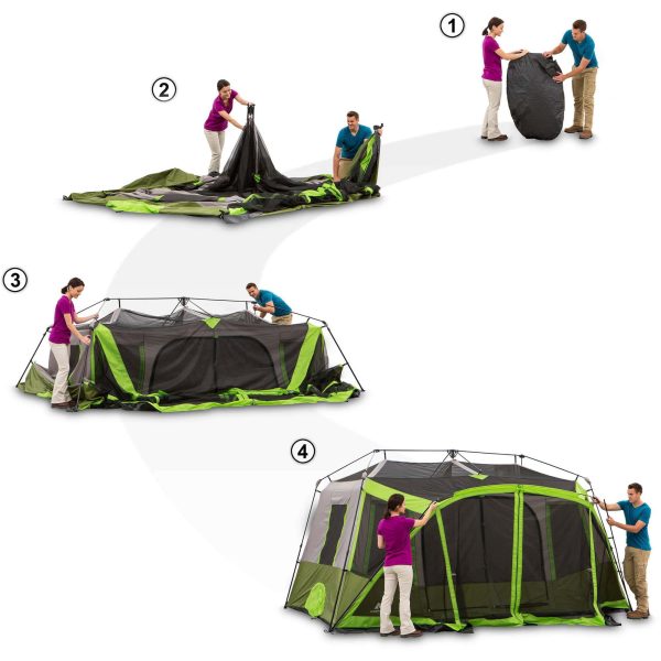 9 Person 2 Room Instant Cabin Tent with Screen Room - Image 3