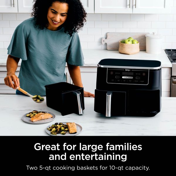 Foodi 6-in-1   10-Qt. 2-Basket Air Fryer with DualZone Technology- Air Fry, Roast   More - Image 4