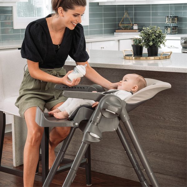 Polly Space-Saving Fold Easy Clean Highchair   Taupe (Beige) - Image 3