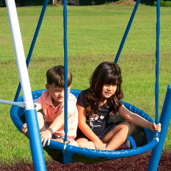 XDP Recreation All-Star Playground Metal Swing Set.  Featuring Wave Slide, Space Rider, Swings, and Super Disc Swing - Image 4