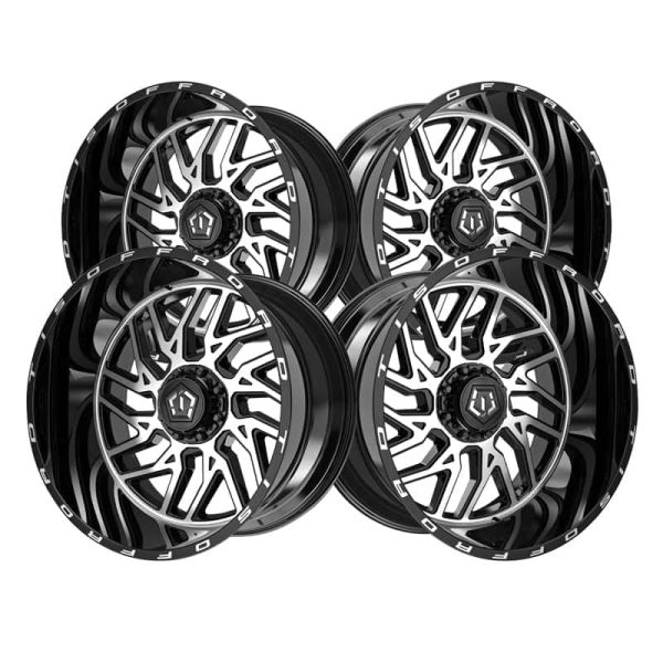 TIS 544MB 20 10 6 135/6 139.7 -25et Machined Gloss Black Wheel - Image 3
