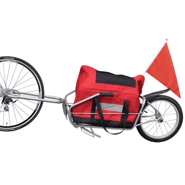 vidaXL Bicycle Cargo Trailer One-wheel with Storage Bag - Image 2