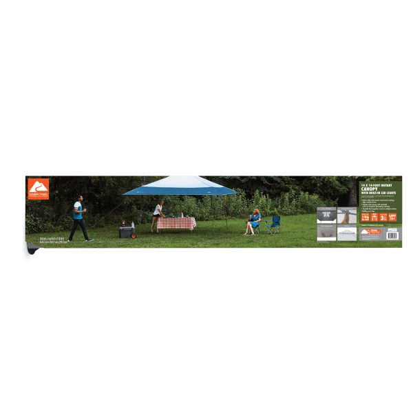 14  x 14  Instant Lighted Canopy for Camping   Blue, Gray - Image 2