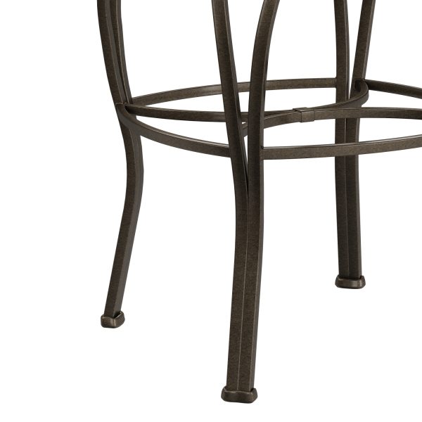 Hillsdale Furniture Montello 32.5  Metal Upholstered Swivel Bar Height Stool, Old Steel - Image 6