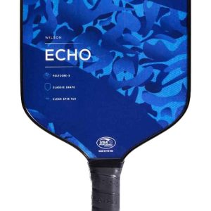 Wilson Echo Camo Pickleball Paddle, Fiberglass Composite Classic Shape   Blue