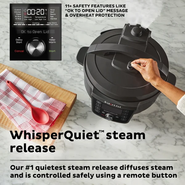Pot RIO Wide Plus 7.5 Qt Electric Multi-Cooker Pressure Cooker, 9-in-1 Functions and WhisperQuiet Steam Release - Image 7