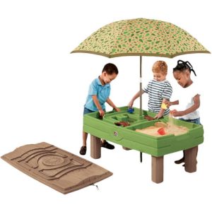 Naturally Playful Sandbox Kids Water Table Cover and Umbrella