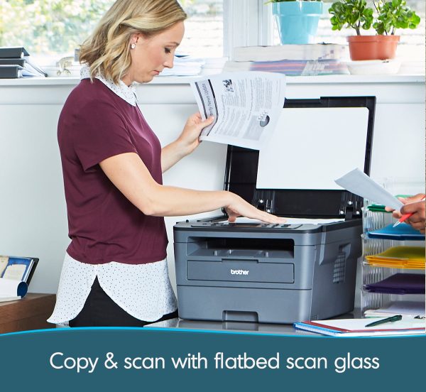 HL-L2390DW Monochrome Laser Printer with Convenient Flatbed Copy   Scan, Duplex Printing and Wireless Connectivity - Image 3