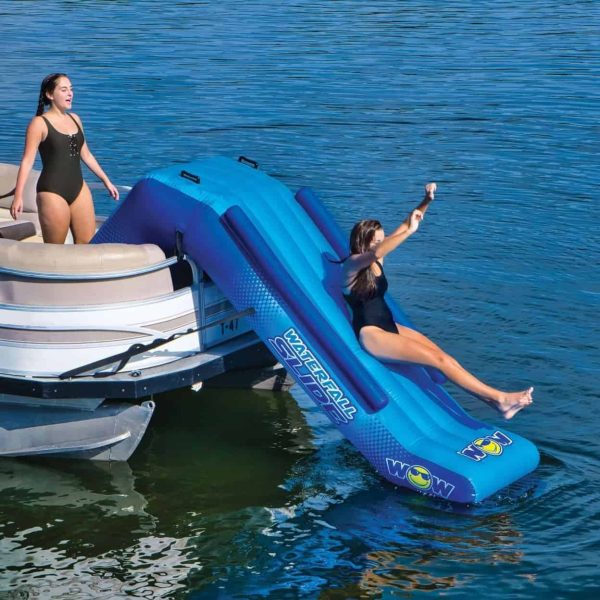 SPORTS Inflatable Waterfall Slide for Pontoon Boats 1 Person