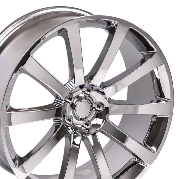 20 9 Wheel Fits Dodge, Chrysler   300 SRT Style Chrome Rim, Hollander 2253   SET - Image 2