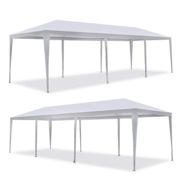 ZenSports 10x30FT Outdoor Party Tent Gazebo Wedding Canopy Tent, Heavy-Duty Steel Waterproof UV Protection White - Image 2