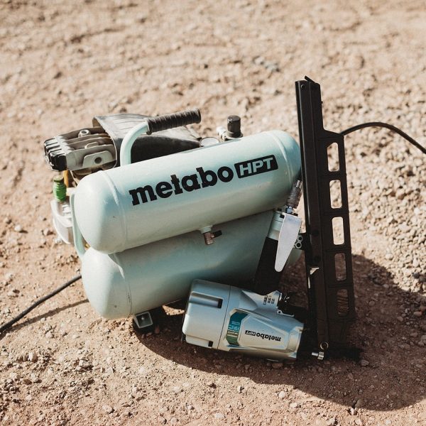 Metabo HPT 4-Gallon Single Stage Portable Corded Electric Twin Stack Air Compressor - Image 10