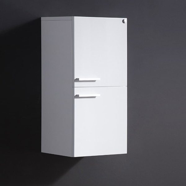 Fresca Senza 12.65-in W x 27.5-in H x 12-in D White Soft Close Bathroom Wall Cabinet - Image 2