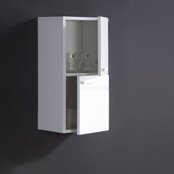 Fresca Senza 12.65-in W x 27.5-in H x 12-in D White Soft Close Bathroom Wall Cabinet - Image 3