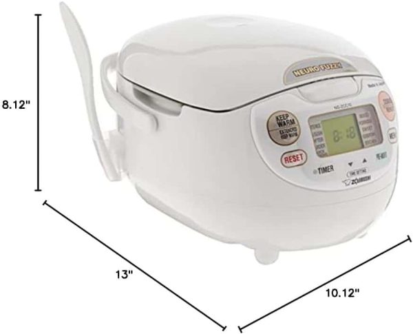 Zojirushi NS-ZCC10 Neuro Fuzzy Cooker, 5.5-Cup uncooked rice / 1L, White - Image 4