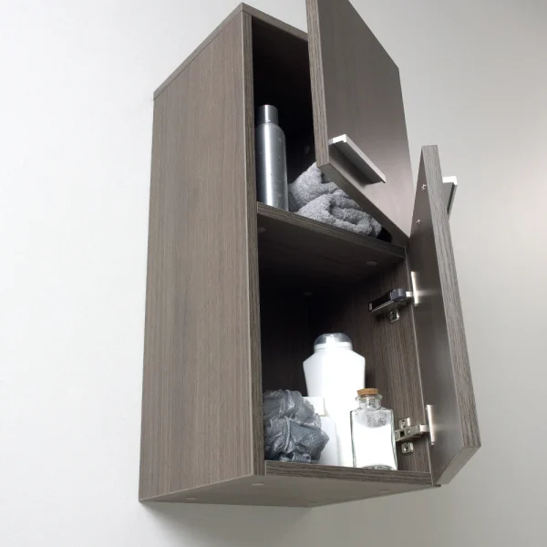 Fresca Senza 12.65-in W x 27.5-in H x 12-in D Gray Soft Close Bathroom Wall Cabinet - Image 2