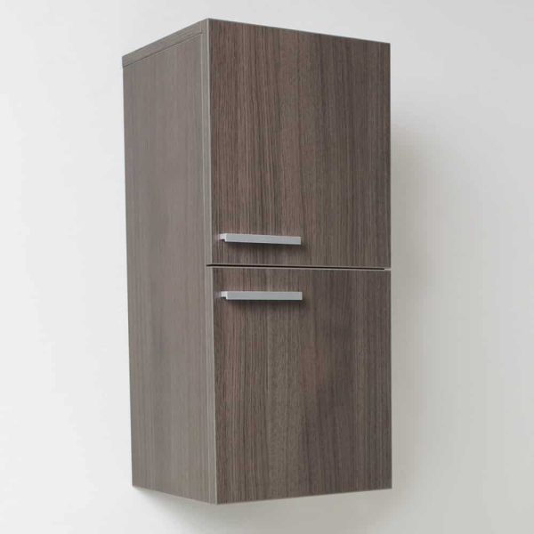 Fresca Senza 12.65-in W x 27.5-in H x 12-in D Gray Soft Close Bathroom Wall Cabinet - Image 4