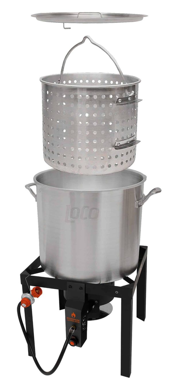 LoCo COOKERS 1-Burner Propane 20-lb Cylinder Electronic Stainless Steel Jet Cooker - Image 4