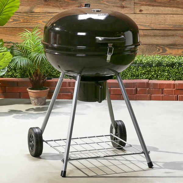 Mr. Bar-B-Q 22.17-in W Black/Porcelain Kettle Charcoal Grill - Image 14
