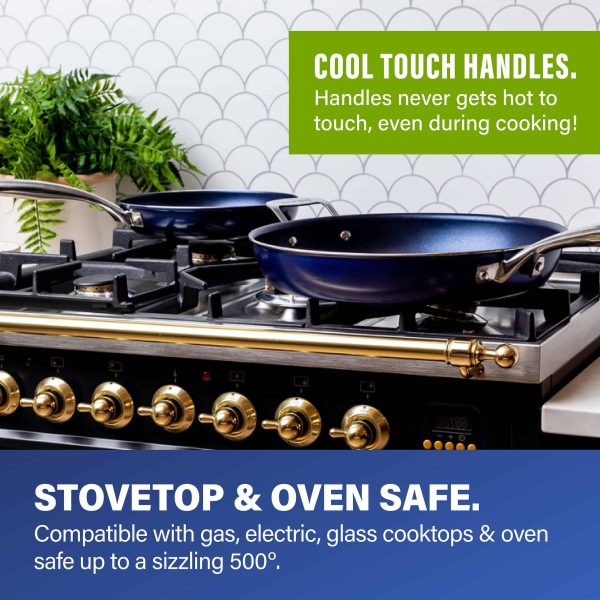 GraniteStone Diamond 23.4-in Aluminum Cookware Set with Lid - Image 7