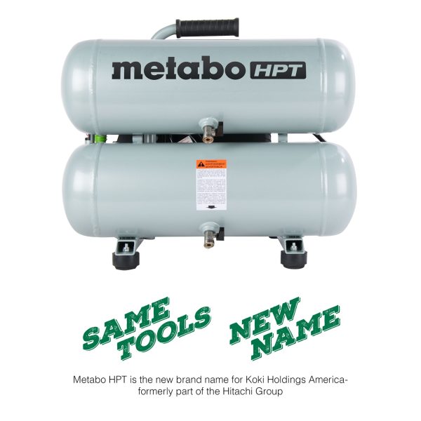 Metabo HPT 4-Gallon Single Stage Portable Corded Electric Twin Stack Air Compressor - Image 11