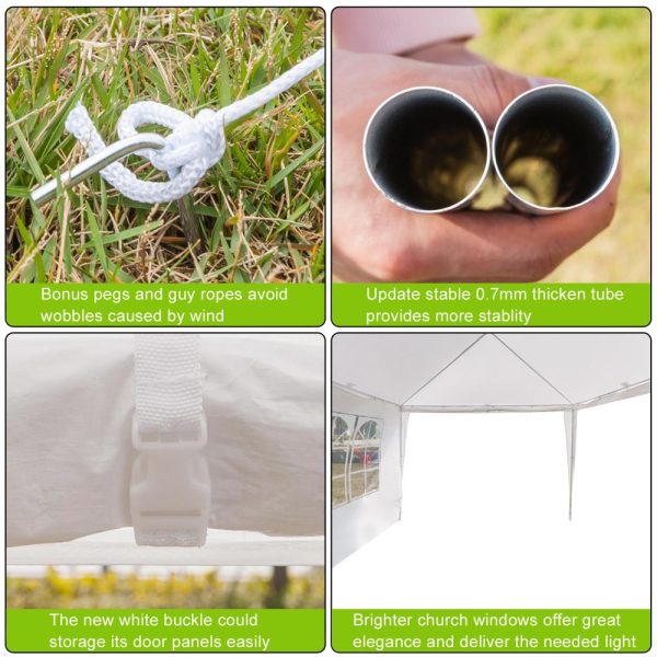 Zimtown 10 x30  Canopy install Gazebo Wedding Party Tent with Removable Sidewall Outdoor - Image 5